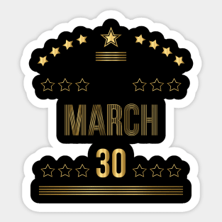 March 30 Sticker